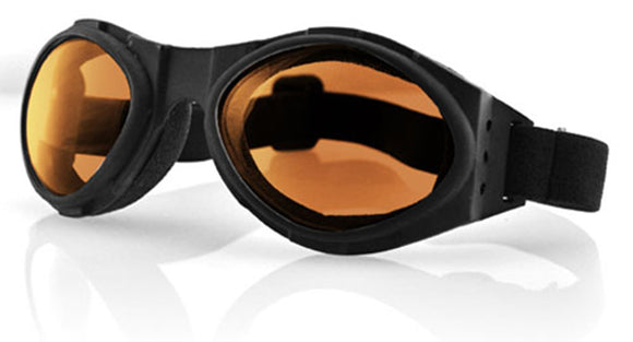 Balboa BA001A Bugeye Black Frame Goggle - Amber Lens