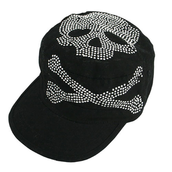 Balboa CPHH03 100% Cotton Highway Honey & Trade Cap - Skull Studs Black