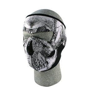 Balboa WNFM002 Neoprene Face Mask - Black & White Skull Face