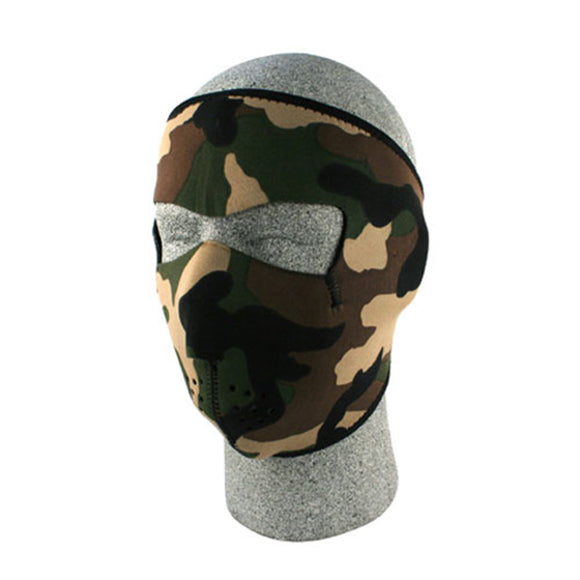 Balboa WNFM118 Neoprene Face Mask - Woodland Camouflage