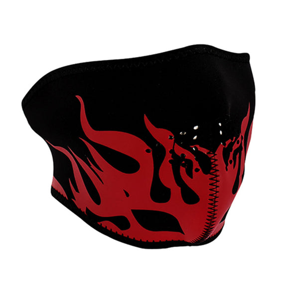 Balboa WNFM229RH Neoprene Half Face Mask - Red Flames