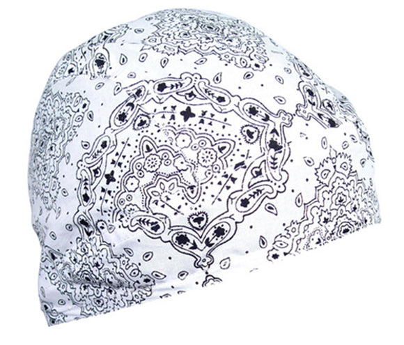 Balboa Z102 100% Cotton Flydanna - White Paisley