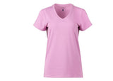 Blue Mountain YKL-9072 Pale Pansy-Colored Short-Sleeve V-Neck T-Shirt, Large
