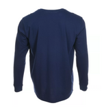 Blue Mountain YMK-1072 Men's Long-Sleeve Jersey Crew T-Shirt, Medieval Blue, Large