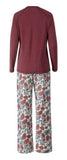 Blue Mountain Women's Long-Sleeve Pajama Set Large Pinecone