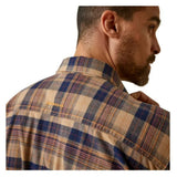 Ariat 10046794 Men's Rebar Flannel Durastretch Long Sleeve Work Shirt Medium Tiger's Eye Plaid