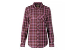 Blue Mountain FLW23-10735 Burgundy Buffalo Women's Plaid Flannel Shirt, Medium