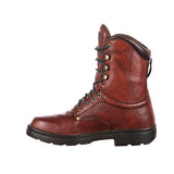 Georgia Boot Men's Eagle Light Lace-Up Work Boots, 8 in., Russet Wildwood, 10W