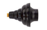 LDR Industries 512 3410 Power Deluxe High-Force Cup Ribbed Toilet Plunger, Black