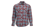 Wrangler Red/Blue Men's Wrancher Flannel Plaid Long Sleeve Shirt, Size XXL