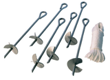ShelterLogic 10076 15 in. Auger Reusable Canopy Anchors, 6-Pack, Steel Material