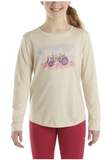 Carhartt CA9972-T72-MB Girls' Long-Sleeve Tractor T-Shirt, Light Beige, 4T