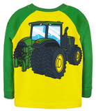 John Deere J4T353HTT Long Sleeve T-Shirt, Raglan Sleeves, Yellow, 2T