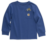 Carhartt CA6460-N169-BD Boys' Long-Sleeve Tool Pocket T-Shirt, Galaxy Blue, 4T