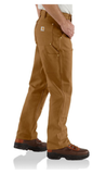 Carhartt B01BRN Men's Firm Duck Double-Front Dungaree Pants, C. Brown, S34X34