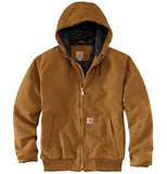 Carhartt 104050-BRN Men's Washed Duck Insulated Active Jacket, Brown, 4XL