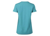 Blue Mountain Exotic Plume Heather-Colored Short-Sleeve V-Neck T-Shirt, Small
