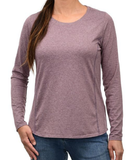 Ridgecut FLK21-4041 PK Women's Long Sleeve Wicking T-Shirt- Mauve Wine, XL
