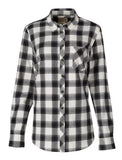 Blue Mountain Women's Long Sleeve Plaid Flannel Shirt Size 2X Black Buffalo