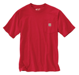 Carhartt Loose Fit Heavyweight Short-Sleeve Pocket T-Shirt,Fire Red Heather, 3XL