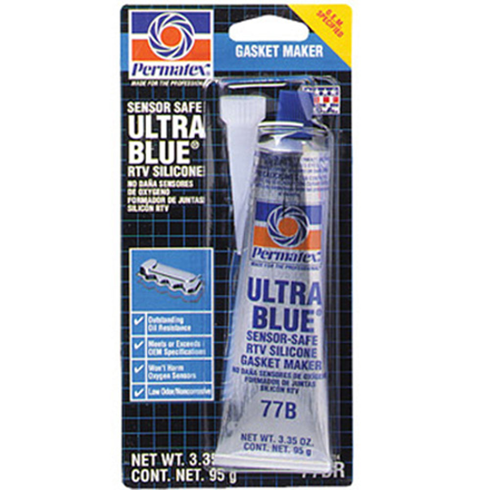 Permatex 81724 Ultra Blue RTV Silicon Gasket Maker 3.35 Oz Tube ...