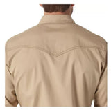 Wrangler Men's Long-Sleeve Slim Fit Retro Western Shirt Size Medium Tan