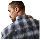 Ariat 10046794 Men's Rebar Flannel Durastretch Long Sleeve Work Shirt XL Blue Khaki Plaid