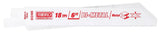 Mibro 812990 6 in. x 18 TPI  Bi-Metal Reciprocating Saw Blade, 5-Pack