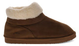 Blue Mountain Women's Memory Foam Bootie Slippers, Indoor & Outdoor Sole- Small