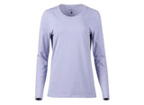 Blue Mountain Persian Violet Women's Long-Sleeve Solid Scoop Neck T-Shirt, Small