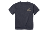 Realtree 7777 Heather Navy-Colored Men's RT Deer Reflections T-Shirt, Medium