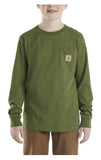 Carhartt Kids Boys' Long-Sleeve Dog Pocket T-Shirt 4T Chive Heather
