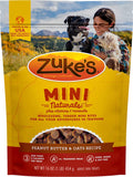Zuke’s Mini Naturals Soft Chewy Peanut Butter And Oats Dog Training Treats, 16oz