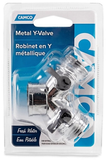 Camco 20113 - Stainless Steel Y-Union Shut-Off Valve (3/4" FPT x 3/4" MPT x 3/4" MPT)