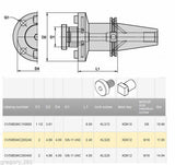 Erickson CV50BSMC200240 CV 2 Shell Mill Adapter