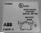 ABB S203UP-K6 - 3 Pole Miniature Circuit Breaker Unit