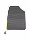 Universal Heavy Rubber Floor Mats 2-Piece Driver Side/Passenger Side BLACK  BLUE