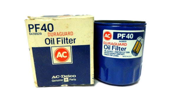 Genuine ACDelco PF40 Duraguard Engine Oil Filter PF-40 6439929