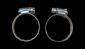 Pack of (2) 1-3/4" Size 20 19-44mm Hose Clamps