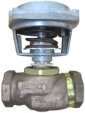 Barber Colman 1 1/2" 2 Way Valve W/ VB72130410 Pneumatic Damp Actuator
