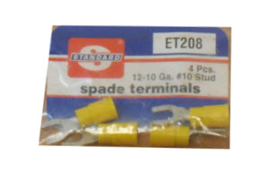 Standard Brand (6) Spade Terminals ET135 16-14 GA #10 Stud New!