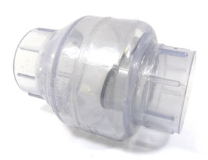 Flo-Controls 1520C20 Swing Check Valve 2" Slip X 2" Slip Clear PVC 6" Length