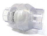 Flo-Controls 1520C20 Swing Check Valve 2" Slip X 2" Slip Clear PVC 6" Length