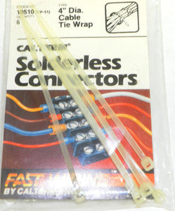 Calterm 10510 (CP-51) 4" Dia. Cable Tie Wrap PKG 6 Pcs