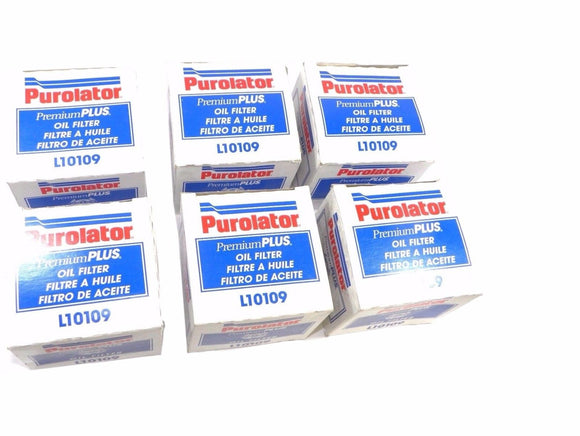 Purolator L10109 Engine Oil Filter Lot Of 6 Pcs