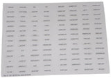 Zodiac Jandy 6781 Auxiliary Label Set Rev. C 1/07 5M RS