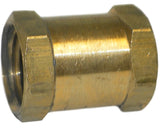 Big A Service Line 3-20340 Brass Fitting, Hose Coupling 1/4" F NPT x 1/4" F NPT