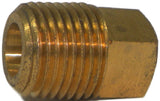 Big A 3-22120 Male Thread Square Head Plug 1/8" Solid Brass Tube Lot Of 5 Pcs