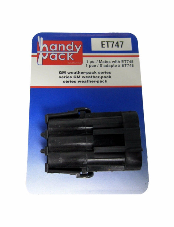 Handy Pack ET747 12010717 Weatherpack Connector 3 Pin Female Shroud Housing