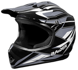Raider 2131915 Youth GX3 MX Helmet ABS Plastic Large Full Face Black